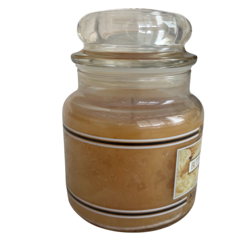 Yankee Candle Jar Buttercream Rare Vintage Black Band Cream Off White 14.5 Oz - Picture 6 of 16